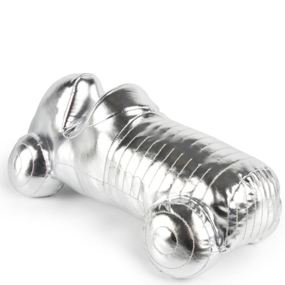 Silver Metallic MONOPOLY Race Car Accent Plush Pillow 8”